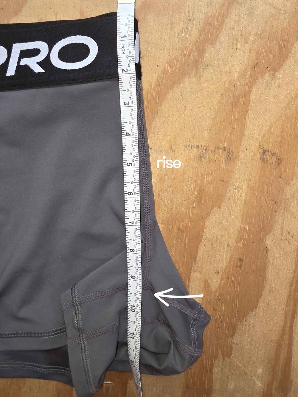 Nike Pro Women's Gray Compression Bike Shorts with Branded Waistband #SHO4 - Picture 8 of 11
